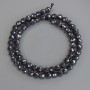 Hematite Beads Faceted Ball 6mm+/- on Fishing Line, Length 38cm+