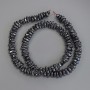 Hematite Tumbled Nugget Beads 6-7.5x4mm+/- on Fishing Line, Length 40cm+