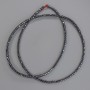 Hematite Beads Cube 2x2mm+/- on Fishing Line, Length 40cm+