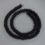Hematite Beads Black Rondelle 8x3mm+/- on Fishing Line, Length 40cm+