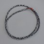 Hematite Beads Multi-Faceted 2mm on Thread, 42cm Length