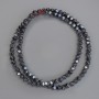Hematite Beads Faceted 4x4mm+- on thread, length 40cm+