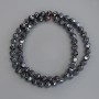 Hematite Beads Multifaceted 6x6mm on Thread, 40cm+ Length