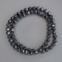 Hematite Beads Faceted, 6x5mm, on thread, 39cm long