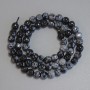 Snow Obsidian Beads faceted ball 6mm diameter, 37cm length on thread