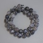 Agate Dragon Vein Beads, faceted round bead 10mm, 37cm length on thread
