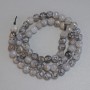 Agate Beads Dragon's Vein Faceted Round 6mm±, 37cm± on Thread
