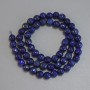 Lapis lazuli faceted round beads, 6mm diameter+, 37cm length on thread