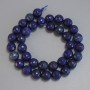 Lapis lazuli faceted round beads, 10mm diameter ±, thread length 37cm ±