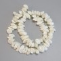 Mother-of-Pearl Nugget Beads, Diameter 9-16x6-10mm+- Length 37cm+- on Fishing Line