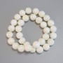 Mother-of-Pearl Smooth Round Beads, Diameter 12mm+- Length 39cm+- on Fishing Line