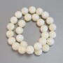 Mother-of-Pearl Smooth Round Beads, Diameter 13mm+- Length 38cm+- on Fishing Line