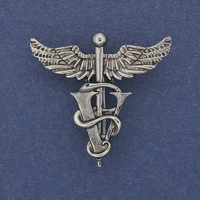 Brooch Pendant Caducy Silver Metal 36x37mm+