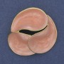 Brooch Pendant Accent Pink Enamel Gold-Tone Metal 43mm+