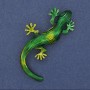 Brooch Pendant Lizard Green Enamel 58x28mm+