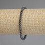 Hematite Bead Bracelet 4mm smooth round, 18cm long, elastic