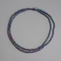 Rainbow Hematite Beads Smooth Round 2mm+ on Noodle Wire, 38cm+ length