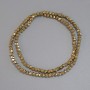 Hematite Beads Golden Multfaceted 3x3mm+ on Thread, Length 38cm+