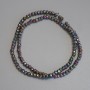 Rainbow Hematite Beads Faceted Rondelle 4×3mm on a thread, 38cm length