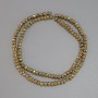 Hematite Beads Gold Colour Faceted Rondelle 4x3mm+- on Thread, 38cm+ Length
