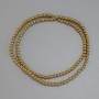 Hematite beads gold colour smooth ball 3mm+- on thread, length 39cm+