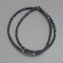 Hematite Beads Multiside Faceted 3x3mm+- on thread, length 37cm+