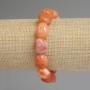 Carnelian Faceted Bracelet, 11-14×11-12mm, stretchy, 18cm