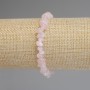 Bracelet Pink Quartz Chunk 8-9×3-5mm+-, length 18cm+-, stretch