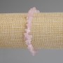 Bracelet Pink Quartz Chunk 5-12×2-5mm+-, length 18cm+-, stretch