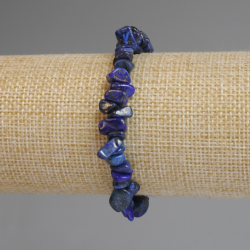 Lapis Lazuli Chip Bracelet 6-13x2-5mm+-, length 18cm+- stretch