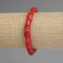 Coral Chip Bracelet 9-14x9mm+-, length 18cm+- stretch