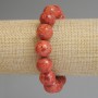 Sponge Coral Smooth Bead Bracelet 14mm+-, length 18cm+- stretch