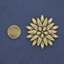 Magnetic Flower Brooch 41mm+- Gold-Tone Metal