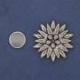 Flower Magnetic Brooch 41mm+- Silver-tone Metal