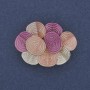 Brooch Pendant Accent 36x26mm+/- Coloured Enamel Gold-Tone Metal