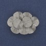 Accent Brooch Pendant, Silver-Tone Metal, 36x26mm+/-