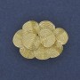 Accent Brooch Pendant, Gold-Tone Metal, 36x26mm+/-