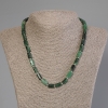 Emerald Chip Necklace, Diameter 11x6.5mm+/-, Seed Beads 3mm+/-, Length 50cm+/- with Clasp