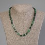 Emerald Chip Necklace, Diameter 11x6.5mm+/-, Seed Beads 3mm+/-, Length 50cm+/- with Clasp
