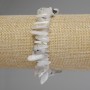 Bracelet Adularia Chip Needle, diameter 12-18×2-5mm±, length 18cm stretch