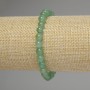 Bracelet Nephrite Smooth Bead, 6mm diameter ±, 18cm length Stretch