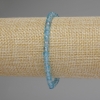 Faceted Topaz Cube Bracelet, 4x4mm, stretchy 18cm