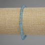 Faceted Topaz Cube Bracelet, 4x4mm, stretchy 18cm