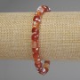 Agate Beaded Cubic Bracelet, 7x7mm diameter +-, stretched length 18cm
