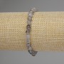 Agate Dragon's Vein Bracelet, faceted bead, 6mm ± diameter, 18cm length stretch