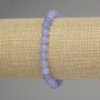 Bracelet Aquamarine smooth bead, diameter 6mm±, length 18cm stretch