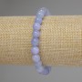 Aquamarine Bracelet Smooth Beads, Diameter 8mm+/-, Length 18cm Stretch