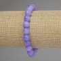 Aquamarine Bracelet Smooth Beads, 8mm diameter, 18cm length stretch