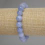 Aquamarine Bracelet smooth beads, diameter 10mm±, length 18cm stretch