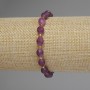 Tourmaline Bead Bracelet, Faceted Bead 8×6.5 mm, 5 mm+- seed beads, 18 cm length, stretch